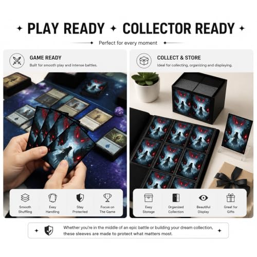 100 PCS TCG/MTG Card Sleeves, Matte Back Anti-Slip & Easy Shuffling Applicable to OCG CCG DTCG PTCG, 2.6 x 3.6 in Standard Size Cards (Demonic Holy Maiden) - color: Demonic Holy Maiden