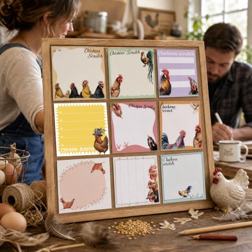 9 Pcs Chicken Gifts Sticky Notes, Back to School Supplies - style: Chicken