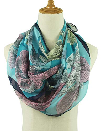 PANTONIGHT Long Chiffon Sheer Scarf Gradient Shaded Colors Lightweight Scarf For Womens - color: No.728