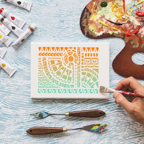 Stencils for Crafts Reusable Texture Stencils for Painting 10"x8" - style: Abstract