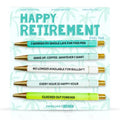 Moonlight Makers Ballpoint Pens Black Ink, Set of 5, Happy Retirement, Desk - color: Happy Retirement