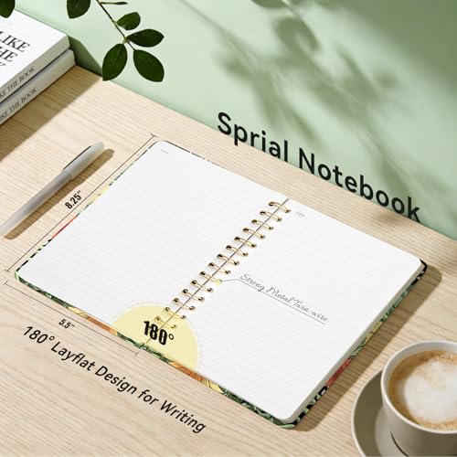 Lined Spiral Journal Notebook for Work A5, 160 Pages, Cat - color: Cat