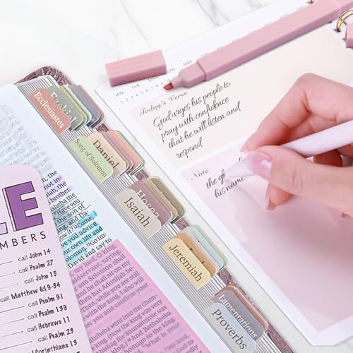 XKDOUS 40 Bible Study Kit, Journaling Supplies for Women with Case, Pink - color: Pink