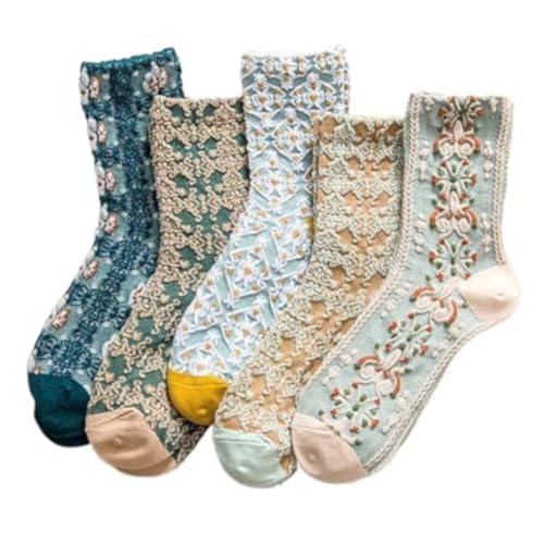 Lavish Lavender Argyle Frill Socks for Women, Dress Socks - color: 5pair-nx2