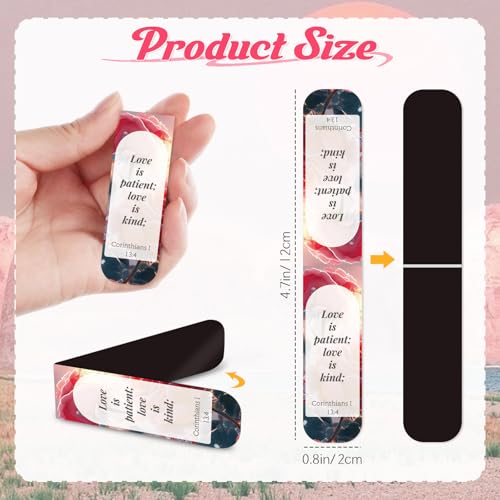 50 Pcs Christian Magnetic Bookmarks, Bible Verse Bookmark - color: Christian Style