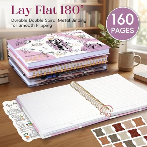XKDOUS Hardcover Spiral Notebook, Bible Journal for Women, Bible Notebook - color: Purple