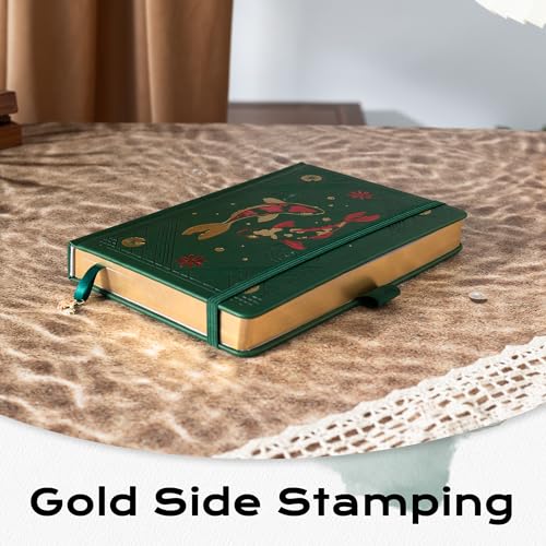 TIEFOSSI A5 Dotted Journal Notebook 190 Pages for Women & Men - color: Deep Green, size: A5-Dotted