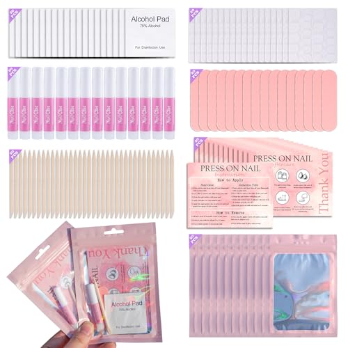 Disposable Nail Supplies Kits(140pcs20set-pink) - size: 140pcs20set-pink