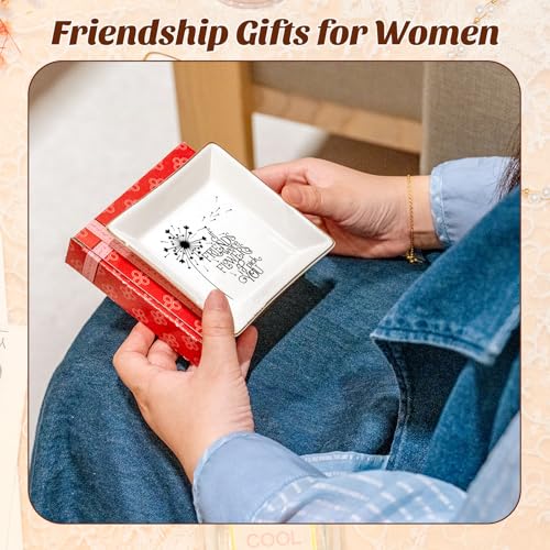 PUDDING CABIN Birthday Gift for Women Best Friend Ring Trinket Dish - If Friends were Flowers I'd Pick You - Friendship Gifts for Women Friends Mothers Day Granduation Christams - color: If Friends were Flowers I'd Pick You