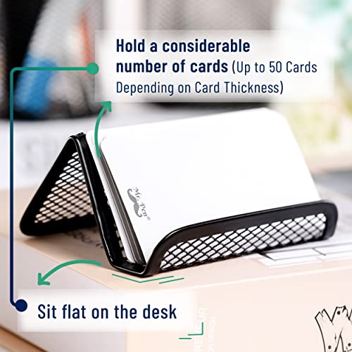 Mr. Pen- Metal Mesh Business Card Holders, 3 Pack, Black - color: Black