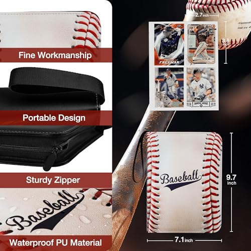 RONMONG Baseball Card Binder, 440 Pockets, Protective Trading Card Album - color: baseball-style 2, size: 440