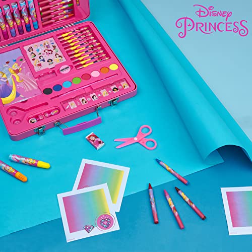 Disney Colored Pencils Art Supplies Kids Drawing Kit School Supplies Painting Kit Girls Drawing Pencils Art Kit Travel Case with Crayons Arts and Crafts for Kids 4-12