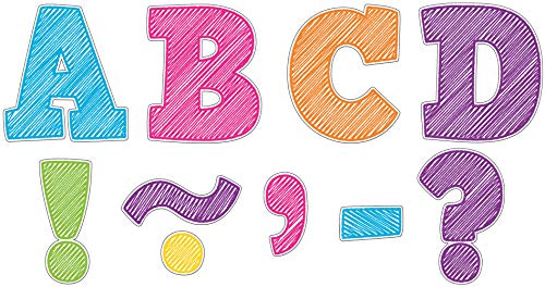 Teacher Created Resources Scribble Bold Block 3" Magnetic Letters, 77292 - size: 3"