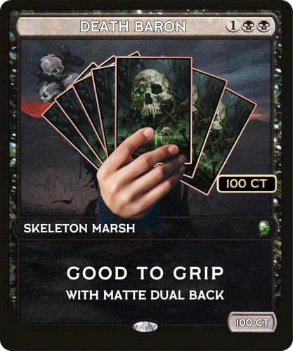 MTG Card Sleeves with 100 Pcs, Waterproof Textured Back Art Sleeves Deck Protector, HD Clear Front & Matte Back, Ultra-Durable, Smooth Shuffle Standard Size Card Sleeves Fit TCG MTG Cards-Skull - color: Clear
