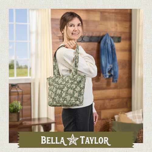 Bella Taylor Small Tote, Quilted Shoulder Bag for Women - color: Heirloom Rose