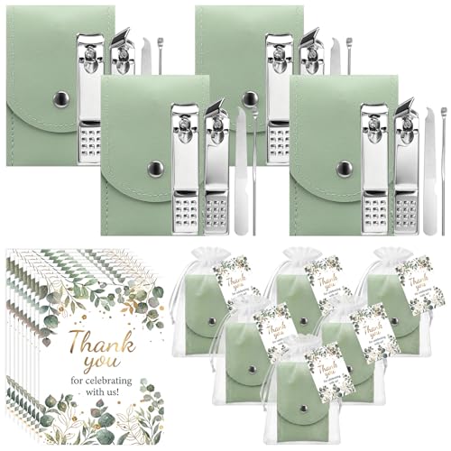 Lothee 25 Sets Wedding Bridal Shower Favors for Guests Bulk Nail Clippers Sets with Organza Bag and Thank You for Celebrating with Us Cards Wedding Souvenir for Guests Baby Shower Party Favors
