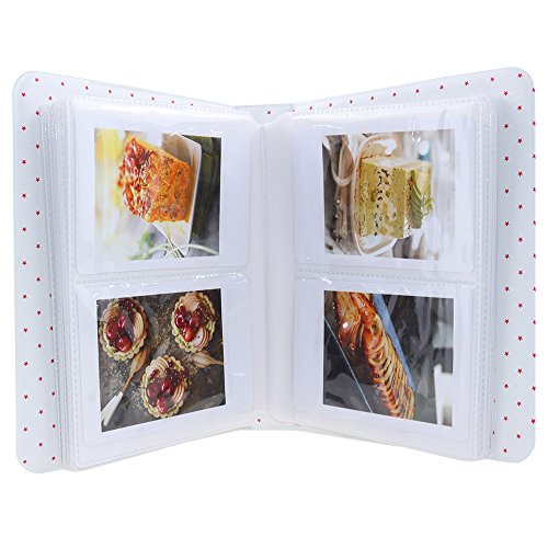 Ablus 64 Pockets Mini Photo Album for Fujifilm Instax Mini 7s 8 8+ 9 25 26 50s 70 90 Instant Camera & Name Card (64 Pockets, Beige) - color: Beige