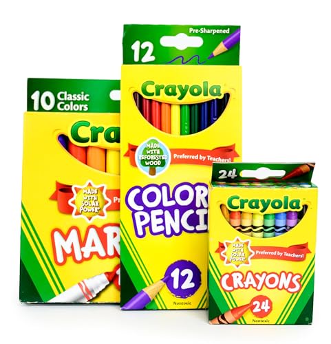 School Supply Boxes | Elementary School Bundle (1 Box) | Back to School Essentials Kit for Students & Teachers | Includes Wide-Ruled Paper Products, Crayons, Markers, Colored Pencils, & More - color: Elementary School Bundle, size: 1 Box