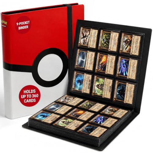 Ultra Pro Pokemon Card Binder 9 Pocket Full-View with Poke Ball Design
