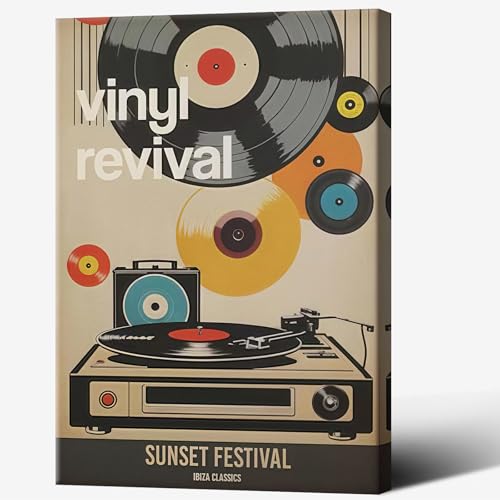 Vintage Japanese Records Poster Retro Music Records Canvas Wall Art Modern Mid Century Vinyl Lover Aesthetic Prints Painting For Home Bedroom Dorm Living Room Wall Decor 12x16in Framed - color: Multi 04 WFramed, size: 12"L x 16"W