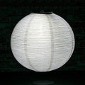 PaperLanternStore.com 20 Inch White Fine Line Premium Even Ribbing Paper Lantern, Extra Sturdy - color: White Fine Line, size: 20 Inch