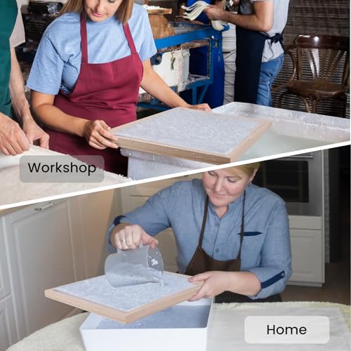 Caydo Paper Making Frame Kit, 3 Pieces Mould and Deckle for Adults - style: A4 A5 A6