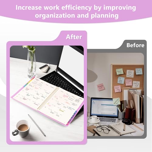 EMSHOI Academic Planner 2026-2027, A4 Size (8.5" x 11"), Weekly and Monthly - color: Purple