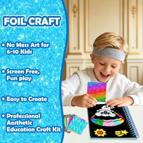 FUNNYB&G Foil Art Craft Kit for Kids, Sparkly Birthday Gift Toy for Kids - style: Love Sport