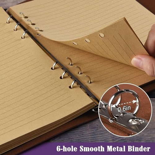 OMEYA Leather Journal Notebook, Refillable Writing Journal Diary Planner, Gifts For Women,Men, Girls, Sister, Friends(Purple, A5-9.3''×6.3'') (Pack of 2) - color: Purple, size: A5-9.3''×6.3'' (Pack of 2)