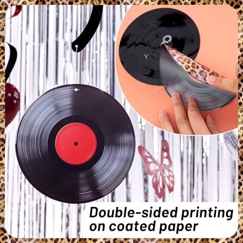 Paper Jazz Leopard Print Birthday Decorations, 11Pcs Cheetah Party Banner with Cherry & Red Accents Swirl for Animal Print Themed Party, Cherry Decorations Supplies for Happy Birthday - color: Leopard print