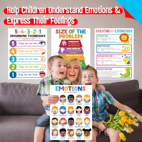 SpriteGru Calming Corner Mental Health Posters, 15 PCS Wall Decor - size: Calming Corner Mental Health Posters(14.5” x 11”)