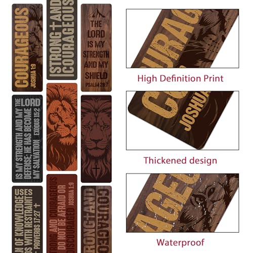 Christian Bookmarks for Men, Bible Verse Lion Scripture Book Marks - style: Man of God