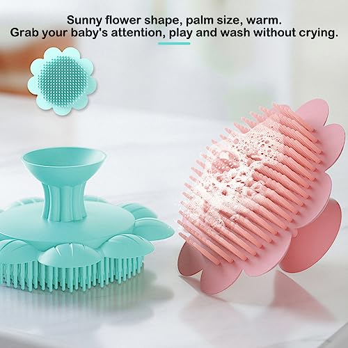 Baby Cradle Brush - Silicone Massage & Exfoliator Brush for Newborns to Toddlers (Green) - color: Color 2