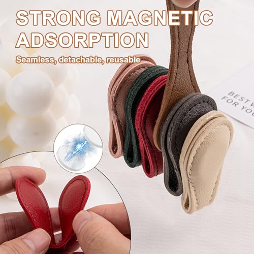 6PCS Magnetic Bookmarks, Magnetic Leather Bookmark, Magnetic Book Mark