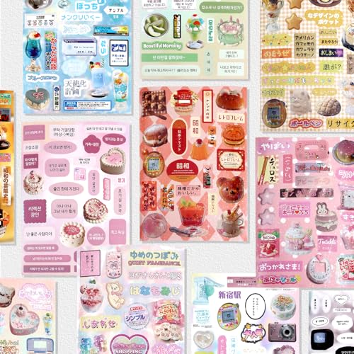 1300Pcs Japanese Sticker Book for Journaling Adult, Cute Scrapbook Stickers - style: Be 45 Sheet Time