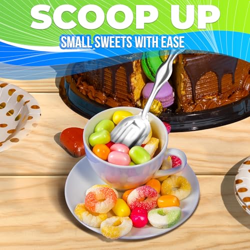 20 Pcs Mini Scoops for Candy, 5.9", Stainless Steel, Multipurpose - color: Silver