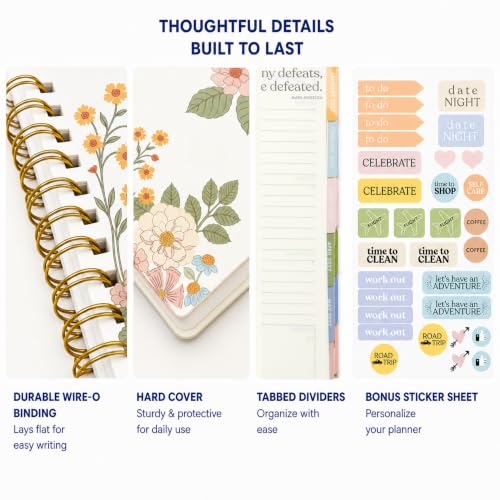 WORLD TRAVELER Academic Planner School Organizer Jul 2026-Dec 2027, 7"x9" - color: Multi Garden