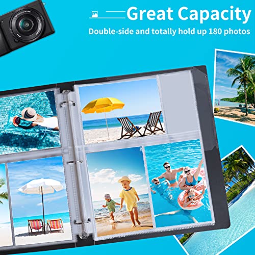 Fabmaker 30 Pack 4x6 Photo Sleeves for 3 Ring Binder, Hold 180 Photos - size: 4x6 inch 3 pocket