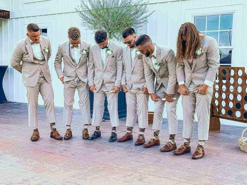 7BIGSTARS Men Cotton Patterned Crew Dress Socks 4-6 Pack, L 9-12 - color: Khaki, Dark Brown (A100)