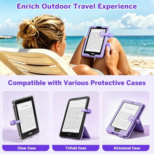 Page Turner Ring for Kindle,Remote Control for iPhone iPad Tablets eReaders - color: Purple