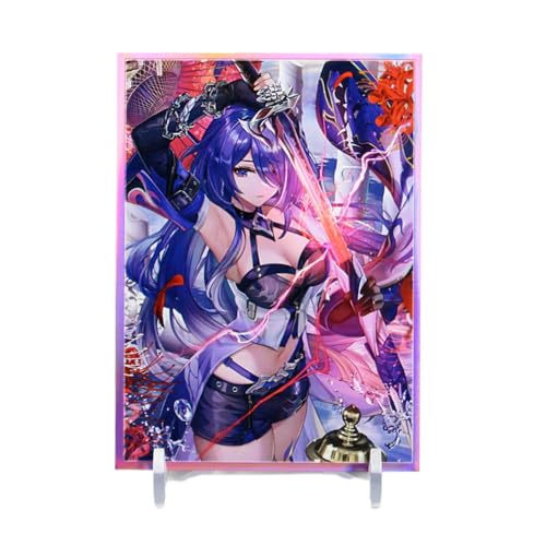 60ct 67x92mm Holographic Standard Size Cards for MTG/TCG/PTCG Art Anime Printing Card Sleeves Protectors (Acheron)