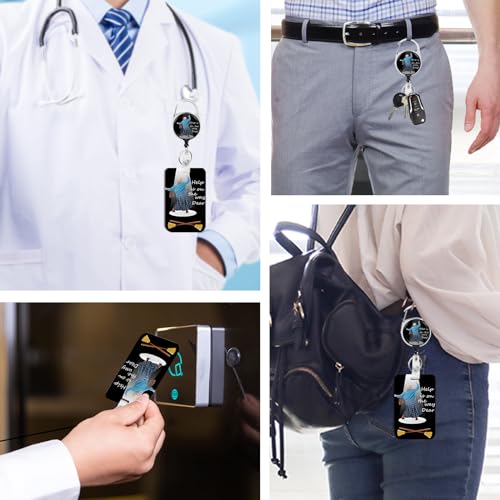 2 Pack Help is on the Way ID Badge Holder with Clip Badge Reels - color: 2 Pack-help is on the Way