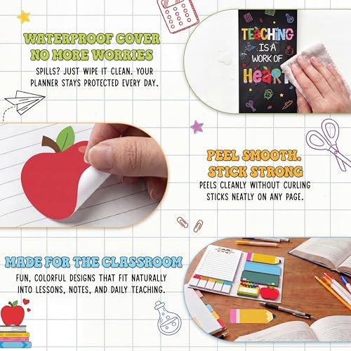 BEAWART Teacher Sticky Notes Set, Blackboard Classroom Appreciation Gift - color: Teacher Sticky Notes Blackboard