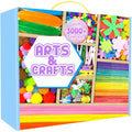 Arts and Crafts Supplies for Kids - 3000Pcs Craft Kit with Pipe Cleaners Crafts for Kids All in Art Crafting Box DIY School Supplies Materials Set Toys Gifts for Girls Boys Age 4 5 6 7 8 9 10 11 & 12 - color: Blue
