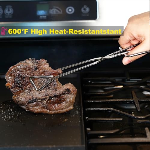 Hiash 11" Heavy Duty Stainless Steel Kitchen Scissor Tongs For Cooking - size: 11 Inch