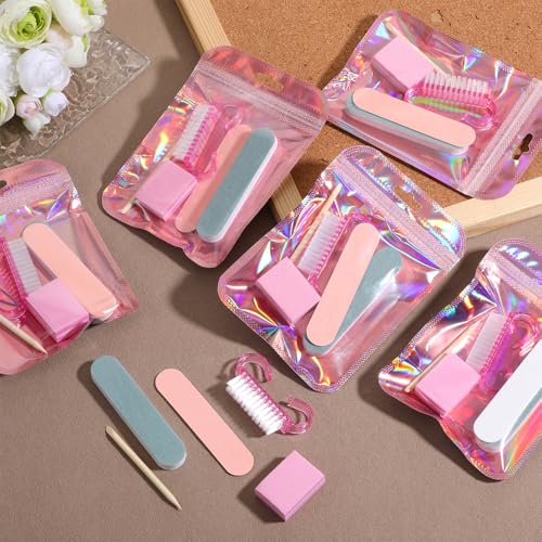 6 Set Disposable Manicure Kit Press On Nail Tool Kit Bulk Handle Grip Brush