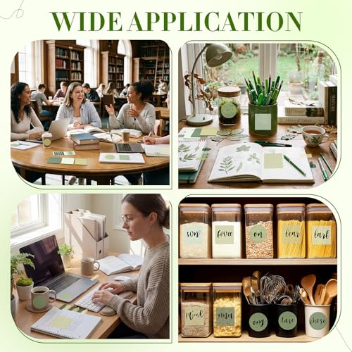 Glenmal Transparent Sticky Note Set, 910 Sheets,Sage Green - color: Sage Green