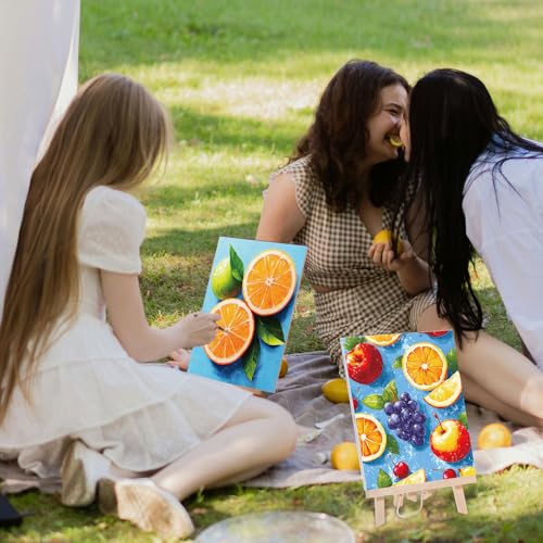 Sherr 24 Pcs Pre Drawn Canvas for Adult, Fruit, 8 x 10 Inch - size: 8 x 10 Inch, style: Fruit