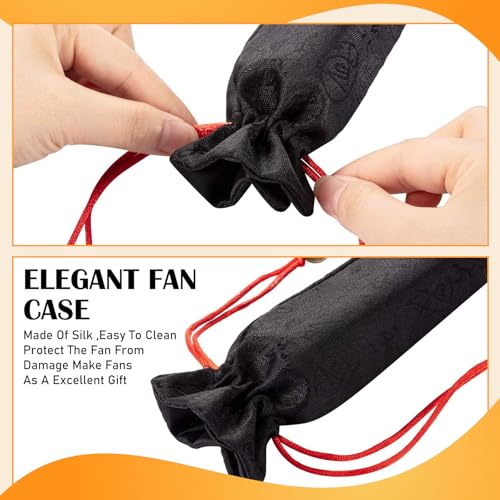 Maitys 4 Packs Large Folding Hand Fans, 13'', Red,Yellow,Green and Blue - color: Red,yellow,green and Blue