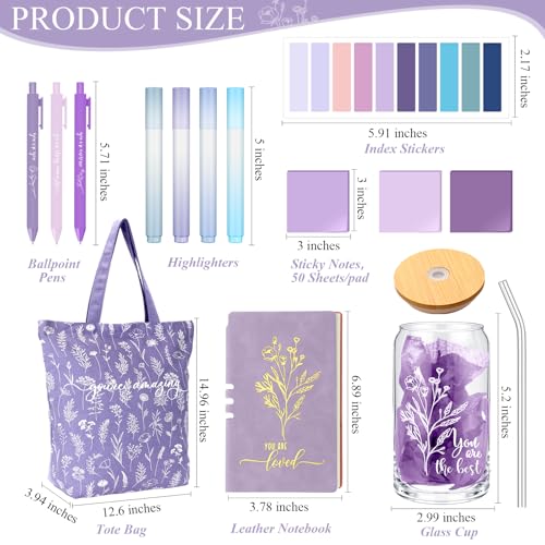 14 Pcs Inspirational Journal Kit for Women, Purple - color: Purple